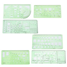 Modell Nr. 3 Lineal-Set, Kunststoff, 1 Stück, 7 Größen, Farbe
