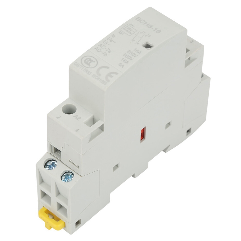 2P 16A 220V/230V Ac Household Contactor Din Rail Mount 2No 50/60Hz 7891363354632