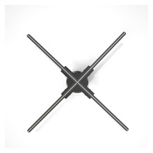 3D Hologram Fan 23.62Inch LED Holographic Projector Display, Floating Art Advertising, Audio Playback, WiFi Remote