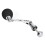 Modell M Kipphebel Größe 7,5 cm/2,95 in Silber/Schwarz 9
