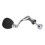 Modell M Kipphebel Größe 7,5 cm/2,95 in Silber/Schwarz 7