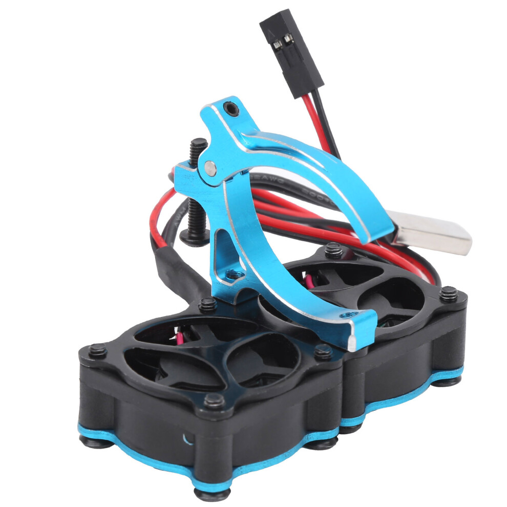 Durable Motor Radiator With Auto Fan For 36Mm Rc Car Engines Blue 5001363355801