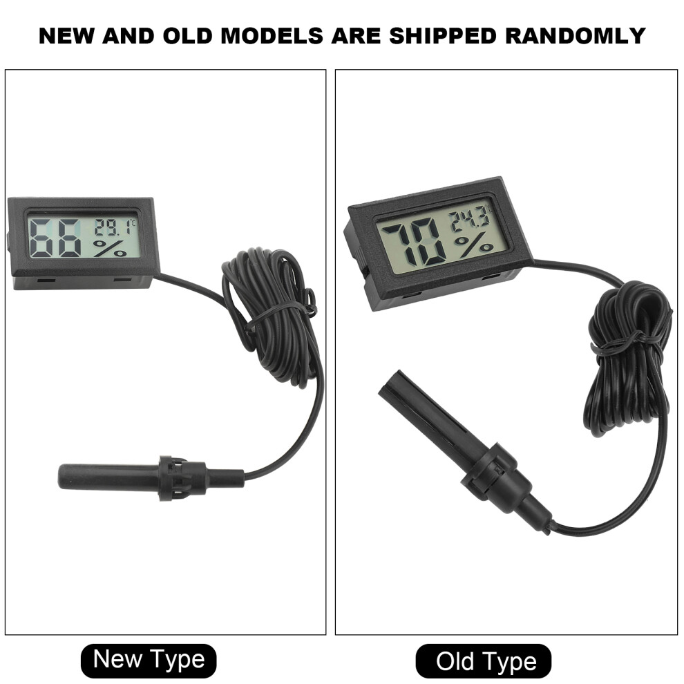 Digital ThermoHygrometer with Probe - Accurate LCD Display, 48*28*16mm