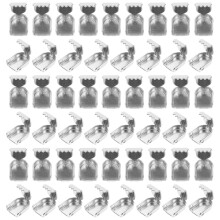 100Stk Langlebige Schnürsenkel Verschlüsse Metall Silber Für Schuhe