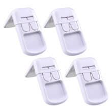 4Pcs Baby Safety Locks for Doors White ABS Child Safety Cabinet Lock