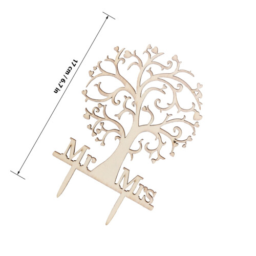 Cake Topper Elegant Vit Design För Bröllop Fest 2