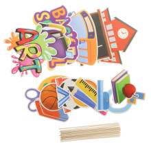 20St Vrolijke Papieren Fotorekwisieten Voor Back-to-School Party
