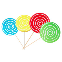 4St Lollipopsprop Sötsakssmycke Falsk Gigantisk För Fest