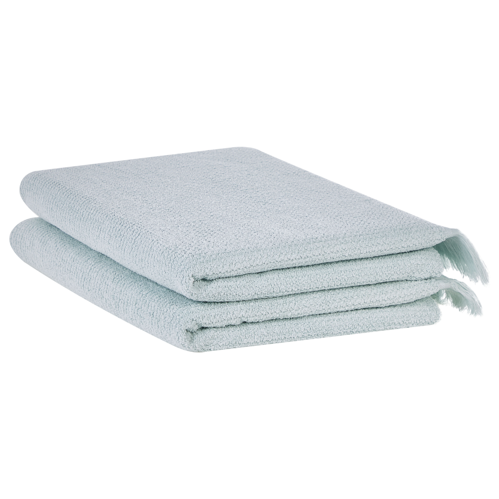 Set of 2 Towels ATIU Terry Cotton Mint Green-image-OPC-PM7BZBJ-NEW