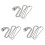3St Rostfritt Halsband Silver Öppningsbar Design För Present 2