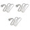 3St Rostfritt Halsband Silver Öppningsbar Design För Present 3