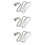 3St Rostfritt Halsband Silver Öppningsbar Design För Present 8