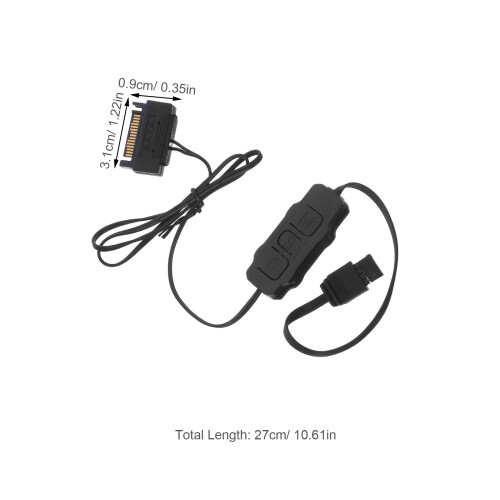 Mini Argb Hub Controller I ABS Svart För St Rgb-Ljus Fläktar 1