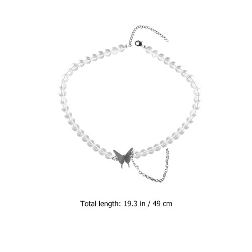 1 Styck Transparent Halsband Punkstil För Flickor Present 1