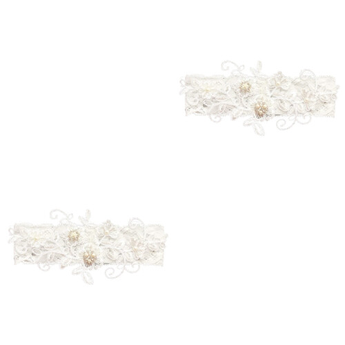 2St Elegant Garter Pärlor För Kvinnors Festligheter 2