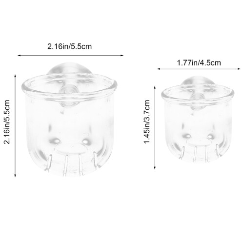 2St Glasutfodringsmugg Röda Maskar Fiskutfodrare 1