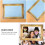 3 Set Bröllopsfotografering Pappersbildramar Fotoaccessoarer Guld 4