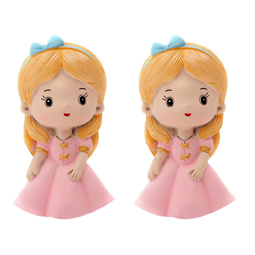 2 Pcs Lovely Prince Resin Cake Ornament Baking Decor 2