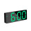 Digital Alarm Clock With BuiltIn Makeup Mirror, MultiPurpose Bedside Clock, Adjustable Brightness, Green 1