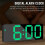 Digital Alarm Clock With BuiltIn Makeup Mirror, MultiPurpose Bedside Clock, Adjustable Brightness, Green 2