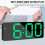 Digital Alarm Clock With BuiltIn Makeup Mirror, MultiPurpose Bedside Clock, Adjustable Brightness, Green 5