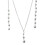 3St Silver Elegant Pärlhalsband Lång Pärlbackdrop Kvinnor Prom 1