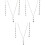 3St Silver Elegant Pärlhalsband Lång Pärlbackdrop Kvinnor Prom 3