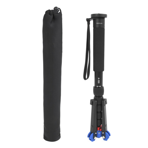 A555+M-2 Aluminum Camera Monopod 160cm, 6 Sections, Black 1