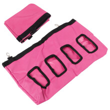 Pink Oxford Cloth Slow Feed Hay Bag for Small Animals 46x28x4cm