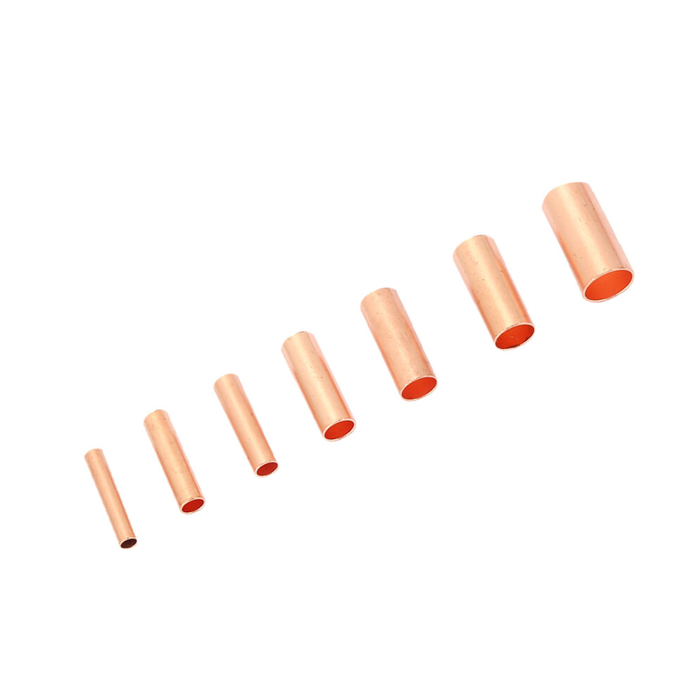 Gt1-6Mm Red Copper Wire Joint Tube Set 250 Pcs For Cable Connection 4661363361113