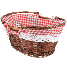 Picknickkorg Handtag Vävd Förvaringskorg För Frukter
