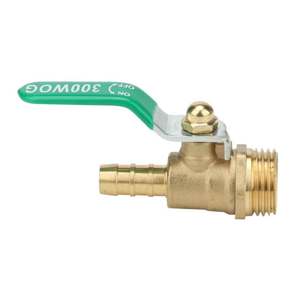 Brass Pipe Ball Valve G1/2 8Mm Male Thread With Green Handle For Plumbing 5051363361043