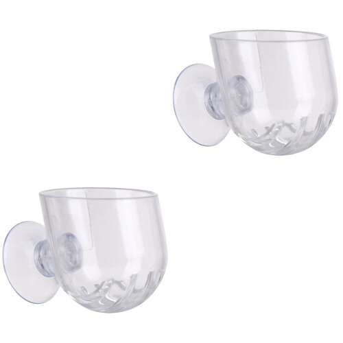 2St Akryl Kopp Transparent Design För Husdjursmatning 2