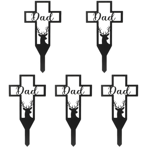 5Pcs Metallcross Trädgårdspåle Järnpåle 1