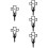 5Pcs Metallcross Trädgårdspåle Järnpåle 10
