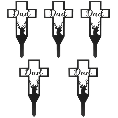 5Pcs Metallcross Trädgårdspåle Järnpåle 2