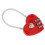 Heart Shape 3-Digit Code Lock for Luggage & Backpack - Red 4
