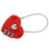 Heart Shape 3-Digit Code Lock for Luggage & Backpack - Red 11