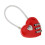 Heart Shape 3-Digit Code Lock for Luggage & Backpack - Red 10