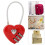 Heart Shape 3-Digit Code Lock for Luggage & Backpack - Red 13