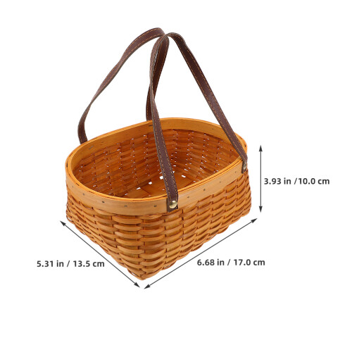 Handtag För Förvaring Och Picknick, Handvävd I 2