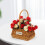 Handvävd Blomkorg Handtag För Picknick och Bröllop 3