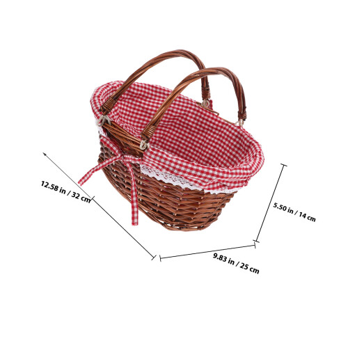 Picknickkorg Handgjord Handtag För Utebruk 1