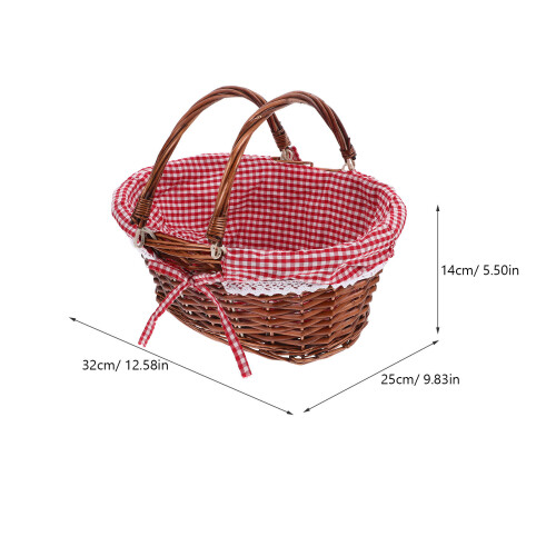 Picknickkorg Handgjord Handtag För Utebruk 2