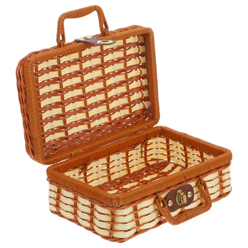 3St Picknickkorgar Fack För Småsaker, Simulerad Rattan