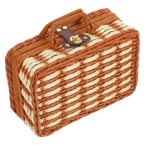 3St Picknickkorgar Fack För Småsaker, Simulerad Rattan 1