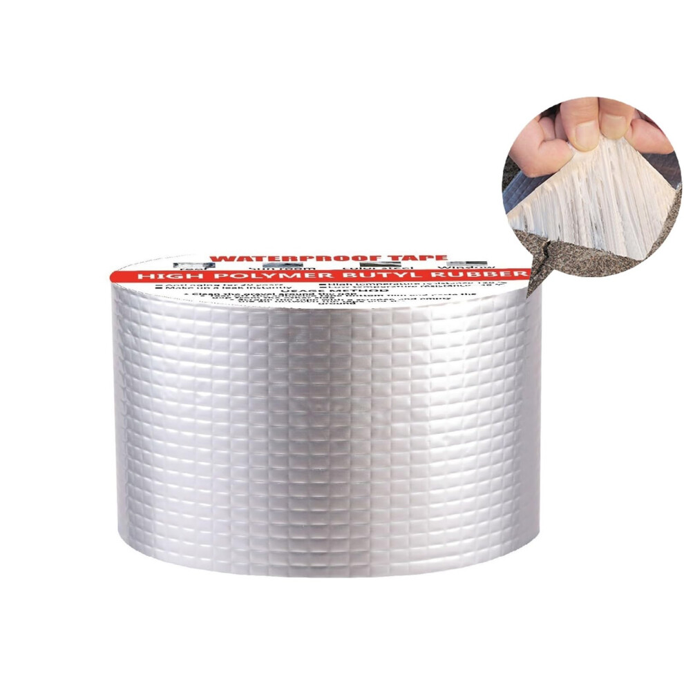 Butyl Tape 50Mm X 5M Aluminum Foil Heavy Duty Sealing Tape Silver For Rv Roof Patch Awning Window Glass Edpm 9067246990541