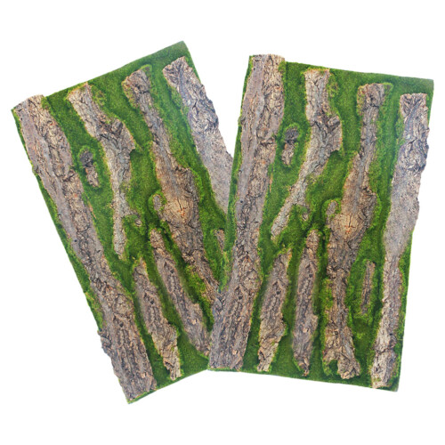 5Pcs Bakgrundsskiva Simulerad Bark 3D För Reptilbur 2