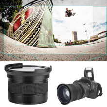 Super-Weitwinkel-Fisheye-Objektiv 58 mm 0,35x für SLR-/DSLR-Kameras Schwarz