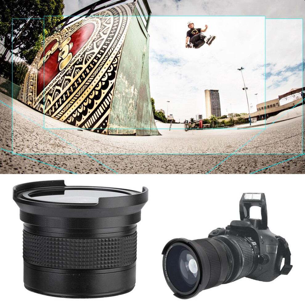 Expand View With 58Mm 0.35X Fisheye Lens For Slr Dslr Cameras Black 4291363366445